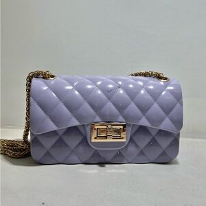 Elegant Purple Quilted Women's Bag